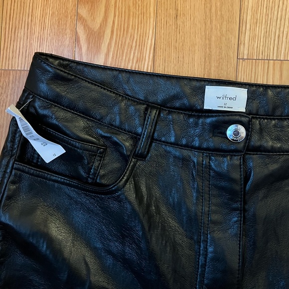 Aritzia Melina Leather Pant in Black - Picture 4 of 7